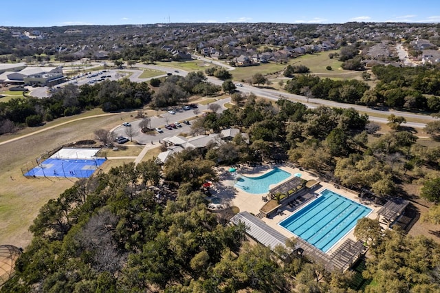 139 Merion Dr, Austin, TX 78737 - aerial overview of property's location with a pool area