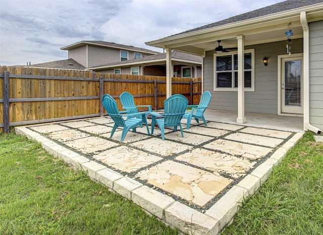 228 Tequilana Pass, Leander, TX 78641 - view of patio / terrace featuring a ceiling fan