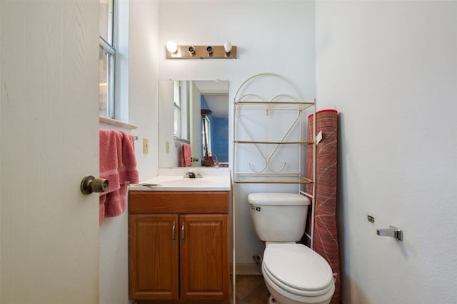 2329 Campden Dr, Austin, TX 78745 - half bath with vanity and toilet