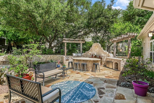 1208 Verdant Way, Austin, TX 78746 - view of patio with a pergola