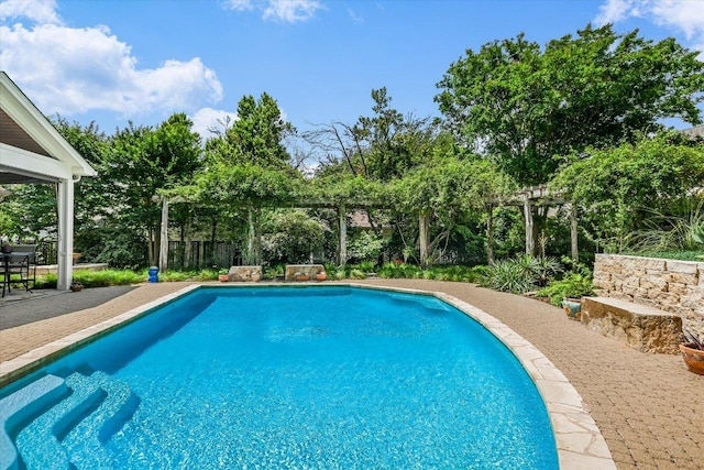 1208 Verdant Way, Austin, TX 78746 - swimming pool with view of scattered trees