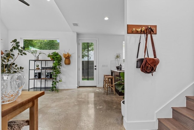 5006 Lott Ave Unit 2, Austin, TX 78721 - entrance foyer with stairway and recessed lighting