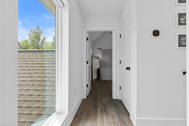 5006 Lott Ave Unit 2, Austin, TX 78721 - hall featuring plenty of natural light and dark wood-style floors