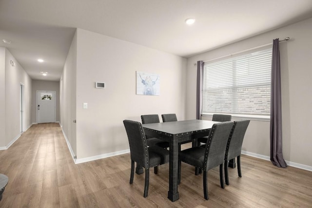 649 Otto Ave, Georgetown, TX 78626 - dining area with light wood-style floors and recessed lighting