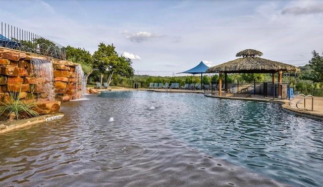 963 Tomichi Trl, Lakeway, TX 78738 - water view featuring a gazebo