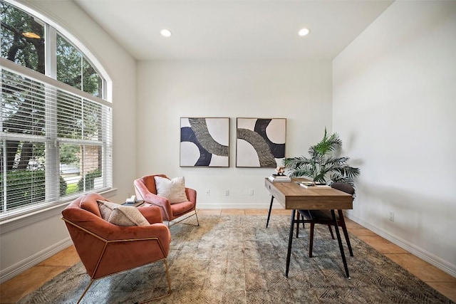 10908 Sans Souci Pl, Austin, TX 78759 - tiled office featuring recessed lighting