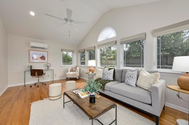 6102 Laird Dr, Austin, TX 78757 - sunroom / solarium featuring an AC wall unit, healthy amount of natural light, and lofted ceiling