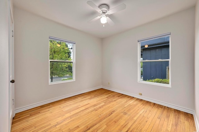 6102 Laird Dr, Austin, TX 78757 - unfurnished room with hardwood / wood-style flooring and ceiling fan