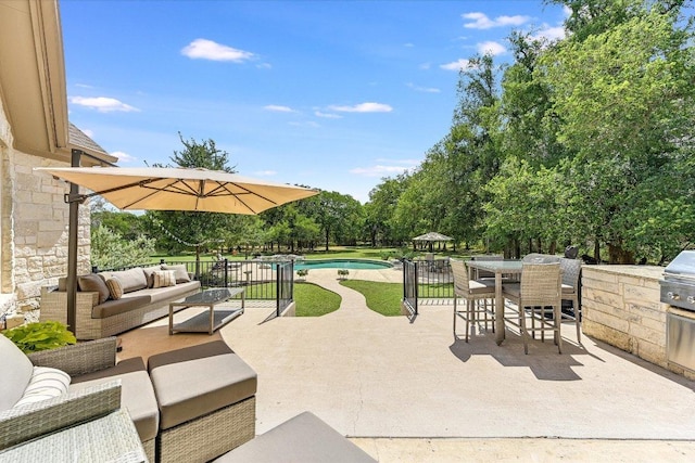 280 Whitney Run, Buda, TX 78610 - view of patio / terrace with outdoor lounge area, area for grilling, and an outdoor pool