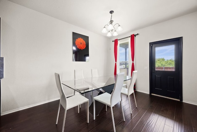 12000 Kincardine Way, Austin, TX 78754 - dining space with a chandelier and wood-type flooring