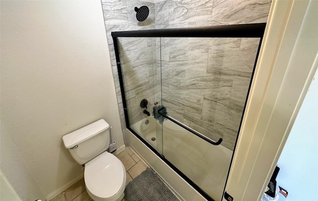 12504 Gun Metal Dr, Austin, TX 78739 - bathroom featuring shower / bath combination with glass door and tile patterned floors