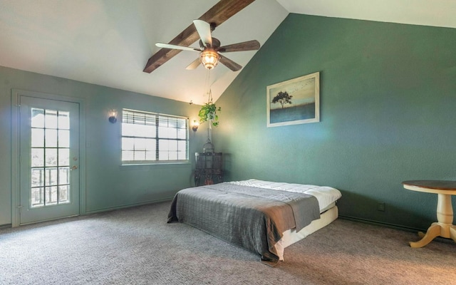 4204 Deer Tract St, Round Rock, TX 78681 - carpeted bedroom featuring vaulted ceiling and ceiling fan