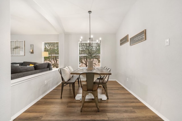 3713 Eagle Fledge Ter, Pflugerville, TX 78660 - dining space featuring a chandelier and dark wood-type flooring