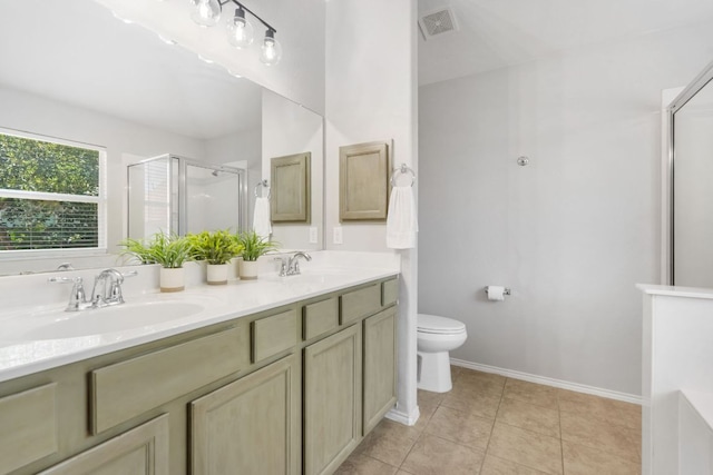 3713 Eagle Fledge Ter, Pflugerville, TX 78660 - full bath featuring a stall shower, double vanity, tile patterned floors, and a tub to relax in