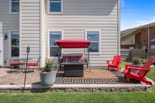 1913 Avante Dr, Cedar Park, TX 78613 - wooden deck featuring a patio area