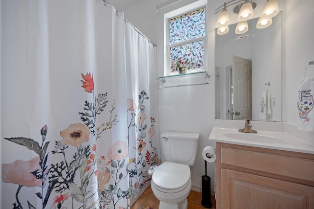 1913 Avante Dr, Cedar Park, TX 78613 - full bathroom featuring vanity, tile patterned floors, and curtained shower