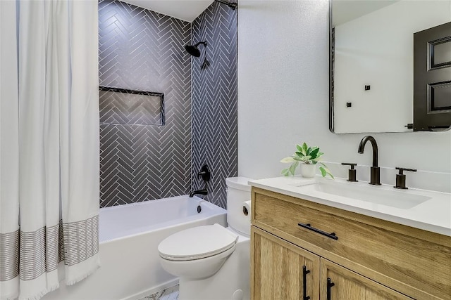 2402 Broken Oak Dr, Austin, TX 78745 - full bath featuring vanity and shower / tub combo with curtain