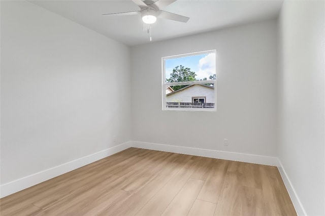 2402 Broken Oak Dr, Austin, TX 78745 - spare room featuring light wood-style flooring and a ceiling fan