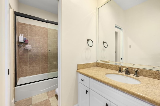 3816 Pappys Way, Austin, TX 78730 - full bathroom featuring vanity and bath / shower combo with glass door