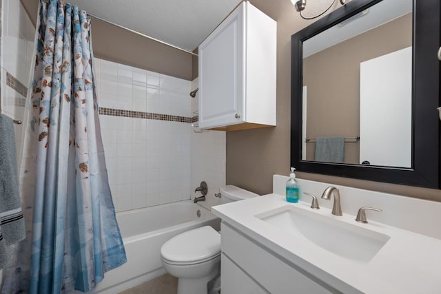 2801 Cornish Cir, Austin, TX 78745 - full bathroom featuring shower / bathtub combination with curtain and vanity