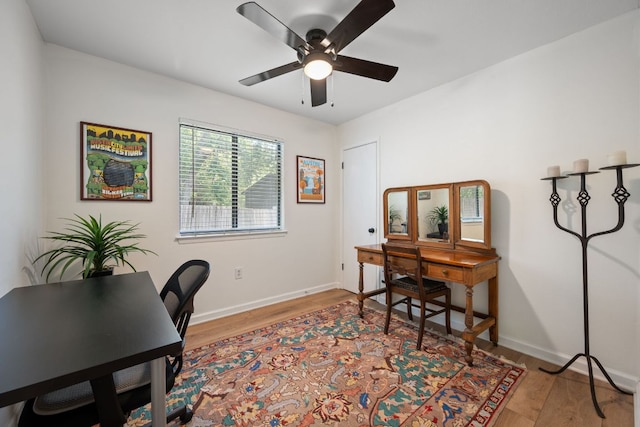 2801 Cornish Cir, Austin, TX 78745 - office space with light wood-type flooring and ceiling fan