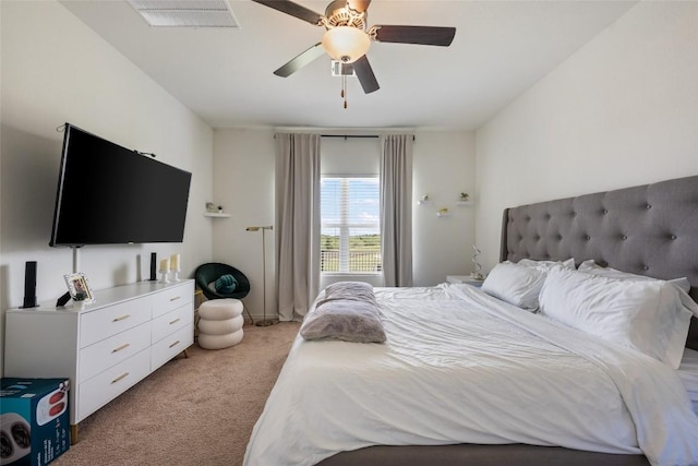 7304 Fall Ray Dr, Del Valle, TX 78617 - bedroom with light colored carpet and ceiling fan