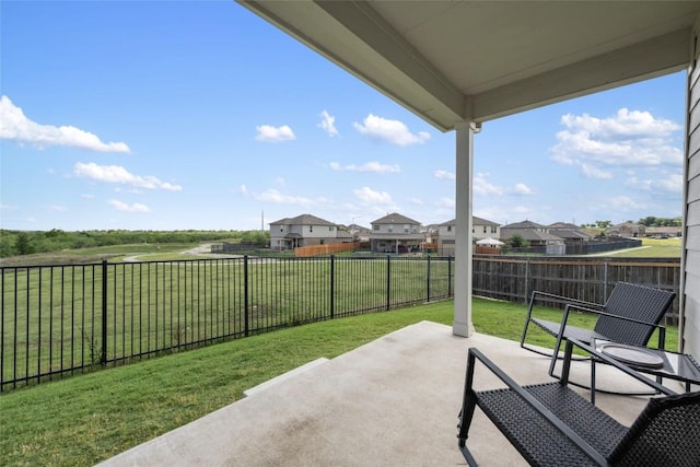 7304 Fall Ray Dr, Del Valle, TX 78617 - fenced backyard featuring a patio and a residential view