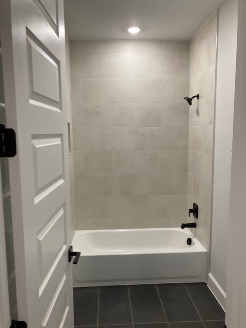 120 Prairie Clover Dr, Dripping Springs, TX 78620 - bathroom with tile patterned floors and washtub / shower combination