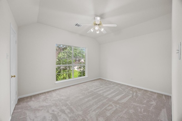 706 Cornell Dr, Pflugerville, TX 78660 - unfurnished room with carpet flooring, lofted ceiling, and ceiling fan
