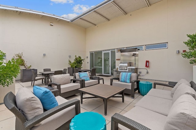1600 Barton Springs Rd Unit 5406, Austin, TX 78704 - view of patio with an outdoor living space, area for grilling, and outdoor dining space
