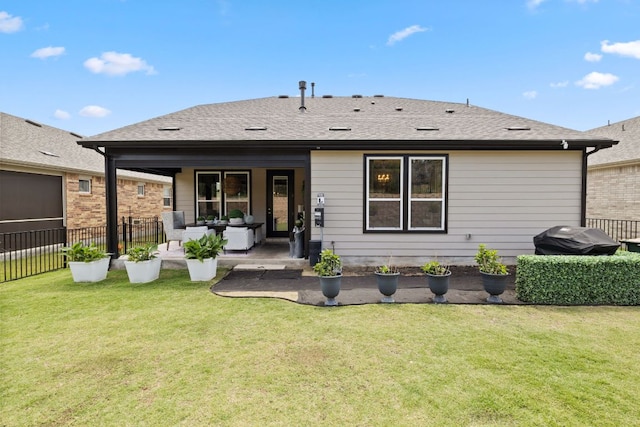 614 W Martingale St W, Georgetown, TX 78633 - rear view of house featuring a patio area and roof with shingles
