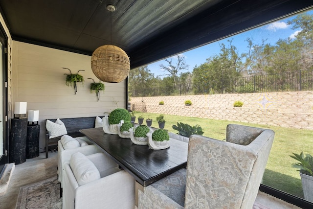 614 W Martingale St W, Georgetown, TX 78633 - fenced backyard featuring outdoor lounge area and a patio area