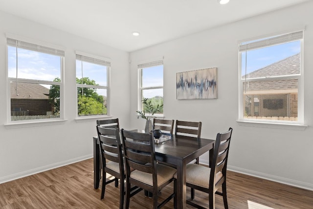 2004 Long Shadow Ln, Georgetown, TX 78628 - dining room featuring wood finished floors and recessed lighting