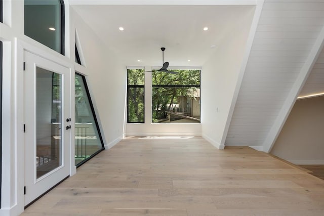 419 Brady Ln, Austin, TX 78746 - hallway featuring light wood finished floors and recessed lighting