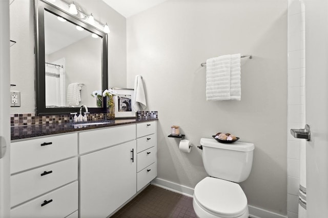 bathroom featuring vanity and tile patterned flooring