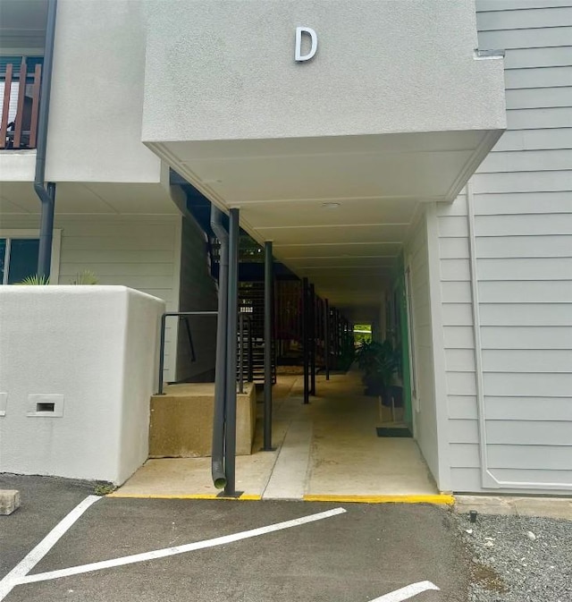 view of parking / parking lot