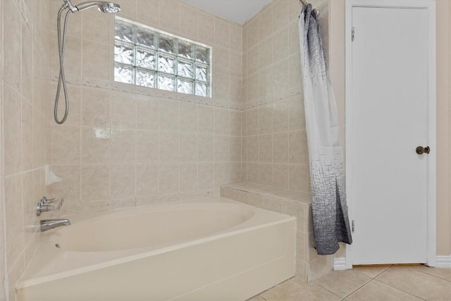 9400 Canus Dr, Austin, TX 78748 - bathroom featuring tile patterned flooring and shower / bathtub combination with curtain