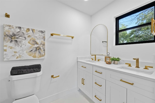 1305 Ridgehaven Dr, Austin, TX 78723 - full bath with baseboards and double vanity