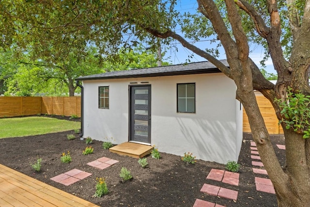 1305 Ridgehaven Dr, Austin, TX 78723 - view of outbuilding with a fenced backyard
