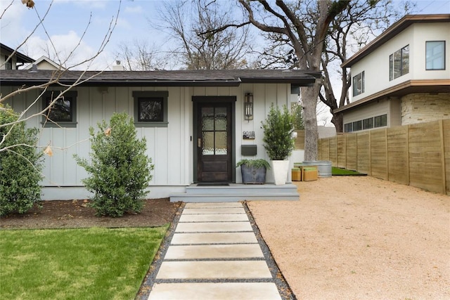 2410 W 9th St, Austin, TX 78703 - entrance to property with board and batten siding