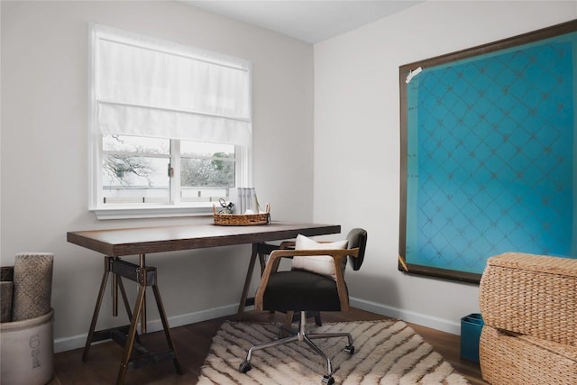 2410 W 9th St, Austin, TX 78703 - office with wood finished floors and baseboards