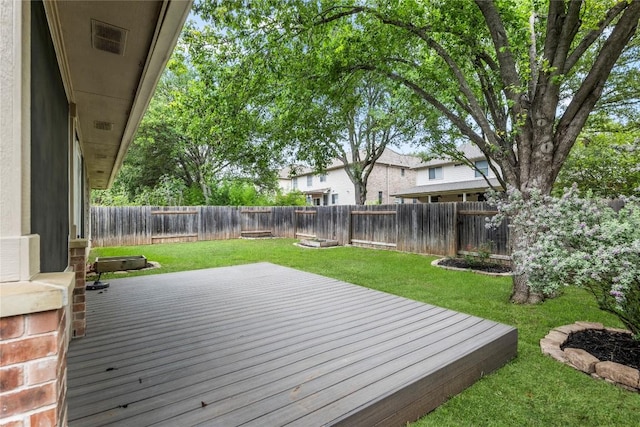 1522 Tamar Ln, Austin, TX 78727 - wooden terrace featuring a fenced backyard