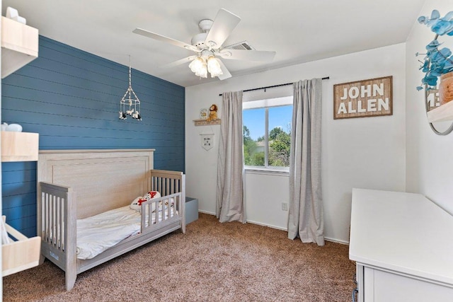 1401 Jackie Robinson Pl, Round Rock, TX 78665 - bedroom with carpet floors and a ceiling fan
