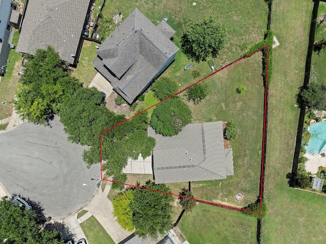 1401 Jackie Robinson Pl, Round Rock, TX 78665 - aerial view of property and surrounding area with property boundaries highlighted