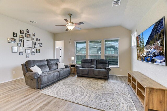100 Rebel Red Cv, Liberty Hill, TX 78642 - living room featuring wood finished floors and ceiling fan
