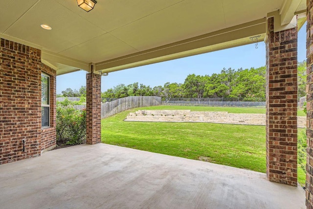 12383 Mesa Verde Dr, Austin, TX 78737 - fenced backyard with a patio
