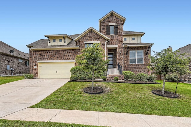 12383 Mesa Verde Dr, Austin, TX 78737 - traditional home featuring brick siding, concrete driveway, and a front yard