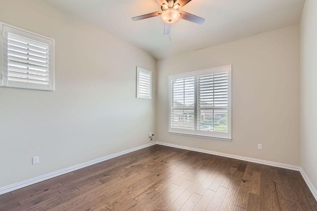 12383 Mesa Verde Dr, Austin, TX 78737 - empty room featuring dark wood-type flooring and a ceiling fan