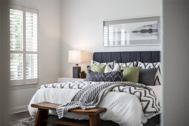 232 Cimarron Hills Trl E, Georgetown, TX 78628 - bedroom with multiple windows and wood finished floors