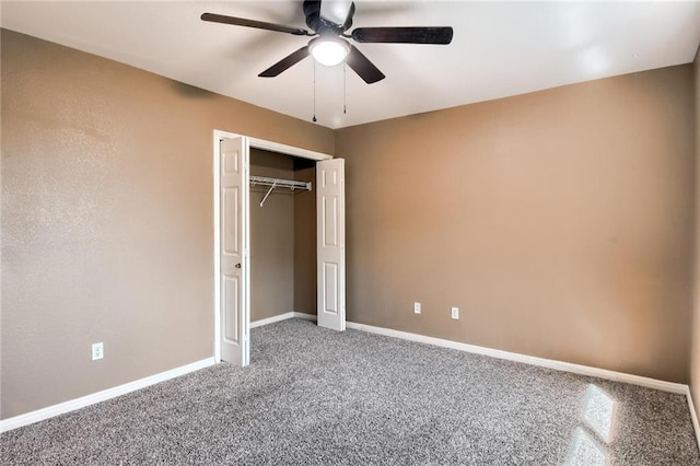 7500 Shadowridge Run Unit 47, Austin, TX 78749 - unfurnished bedroom with carpet, a closet, and a ceiling fan